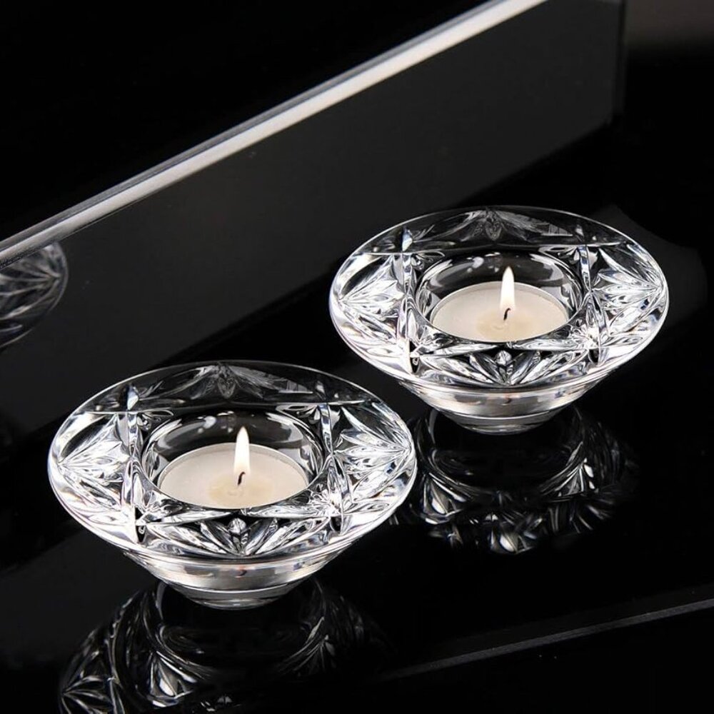 Waterford Crystal, Huntley Heritage Tealight Crystal Votives, Pair